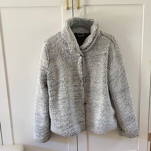 Women's Cozy Gray Teddy Jacket